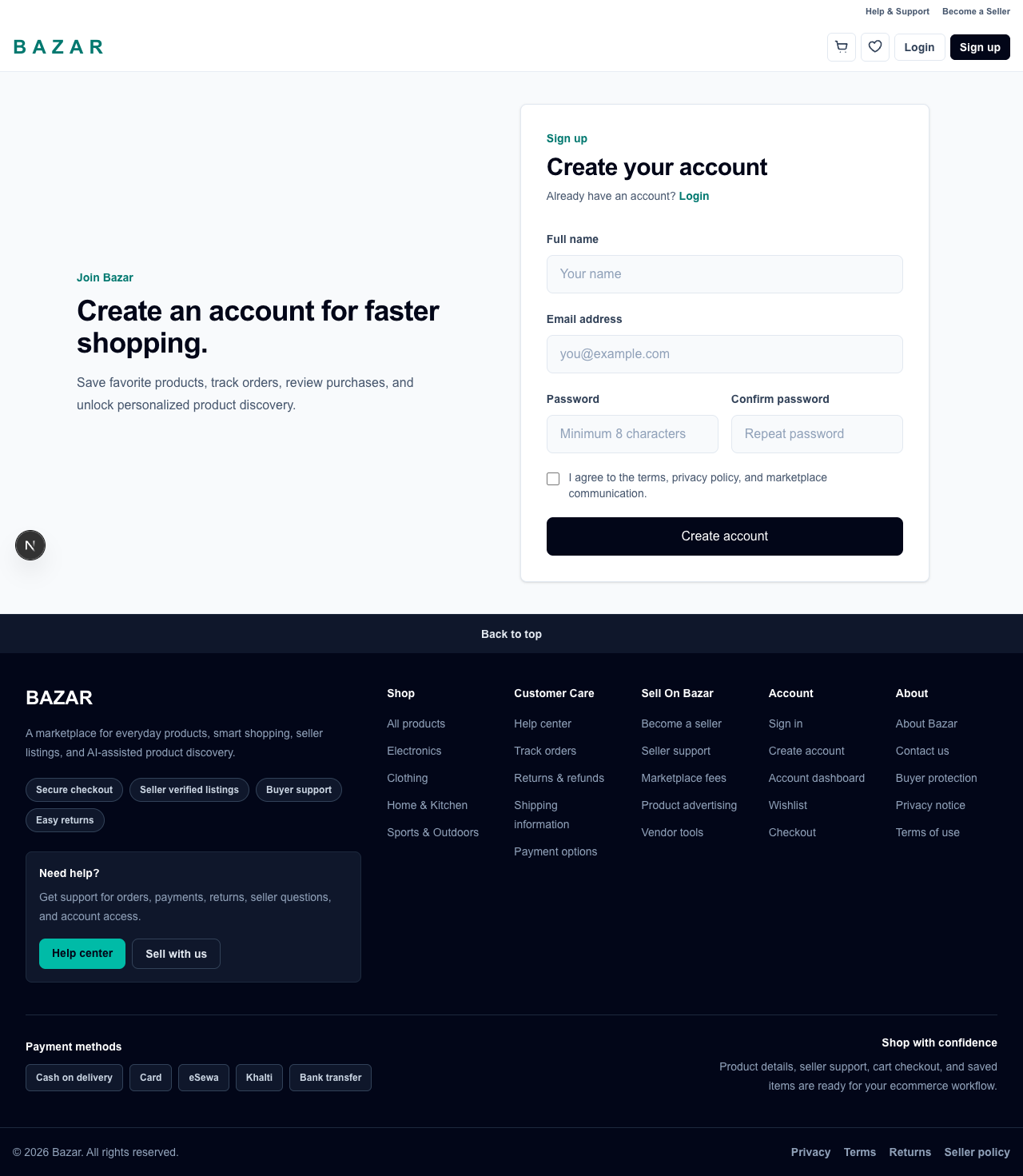 Signup
